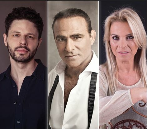 תמונת מופע: מימין לשמאל&colon; ענת סגל&comma; דורון מזר ואייל חביב